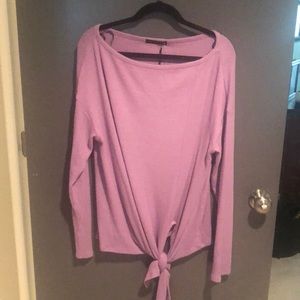 Harlowe and graham long sleeve tie sweater